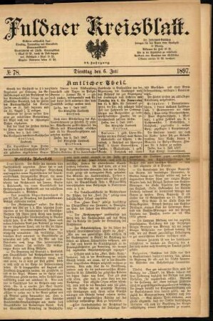 Ausgabe vom Dienstag, den 06. Juli 1897.