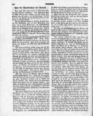 Von der Metamorphose der Botanik