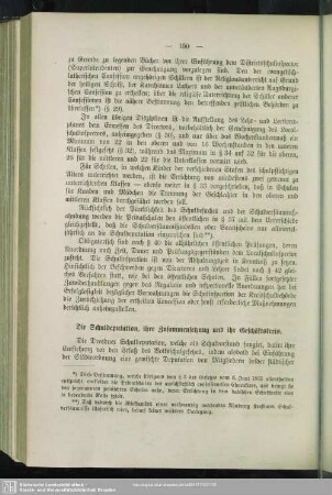 Die Schuldeputation, ihre Zusammensetzung und ihr Geschäftskreis