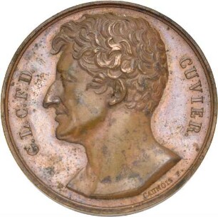 Medaille auf Georges Cuvier aus dem Jahr 1820