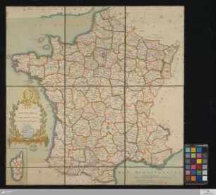 Carte de La France : Nouvellement Divisée En 83 Départemens