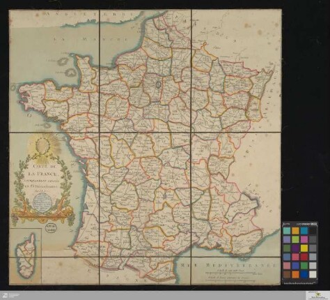 Carte de La France : Nouvellement Divisée En 83 Départemens