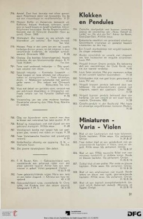 Miniaturen – Varia – Violen (Nr. 804-835)
