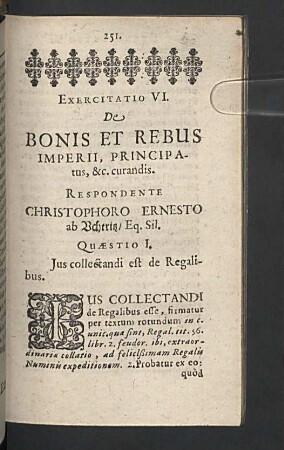 Exercitatio VI.