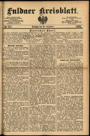 Ausgabe vom Dienstag, den 20. Dezember 1892.
