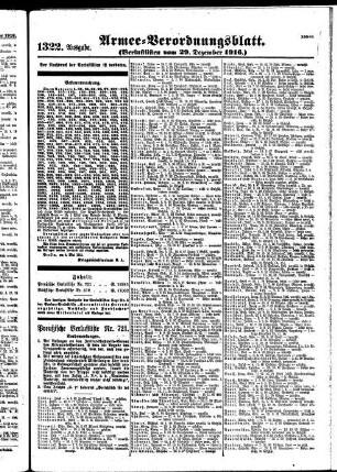 1322.Ausgabe. Freitag, 29. Dezember 1916