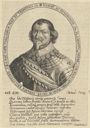 Bildnis von Ludovicus Henricus Comes Nassau