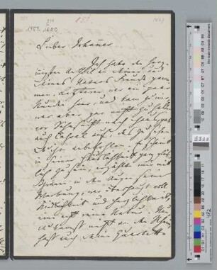 Brief an Johannes Brahms
