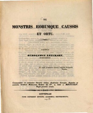 De monstris eorumque caussis et ortu