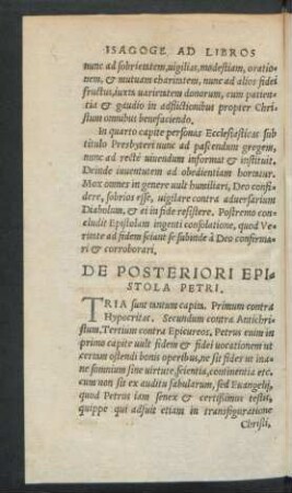 De Posteriori Epistola Petri.