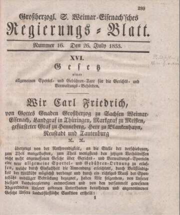 Nr. 16 : 26. July 1833