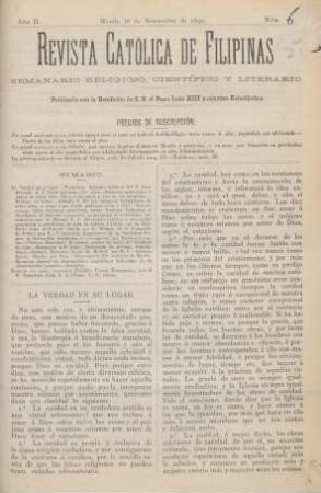 Ano II. Manila 16 de Noviembre de 1890, Núm. 93