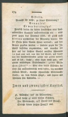 Zwey und zwanzigstes Kapitel.