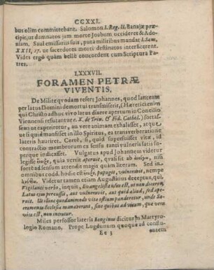 LXXXVII. Foramen Petræ Viventis.