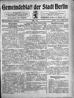 1923,14: Nr. 14, 8. April 1923