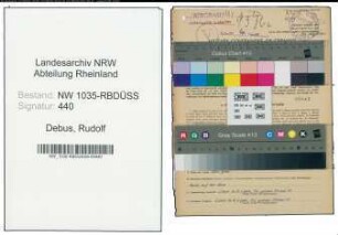Entnazifizierung Rudolf Debus , geb. 28.08.1902 (Steiger)