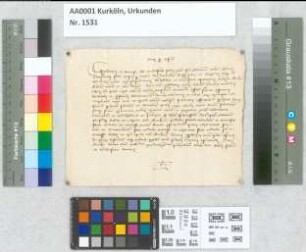 Erzbischof Dietrich bestätigt die Privilegien der Stadt Rheinberg.