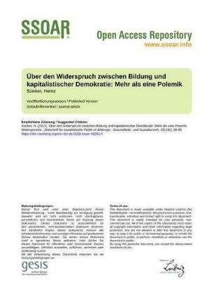 Über den Widerspruch zwischen Bildung und kapitalistischer Demokratie: Mehr als eine Polemik