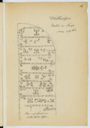 St. Lubentiuskirche, Limburg-Dietkirchen: Ansicht Portal (aus: Skizzen- und Fotoalbum 23)