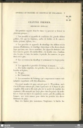 Chapitre Premier. Description Générale