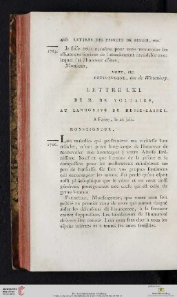 (Lettre LXI - LXX)