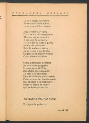 Guitarra del payador