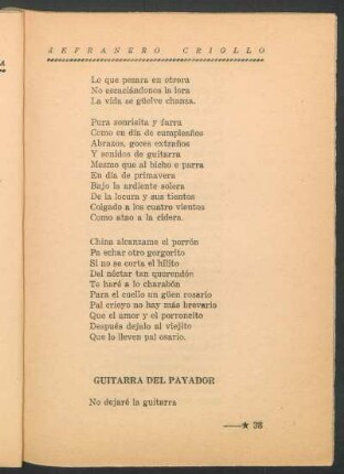 Guitarra del payador