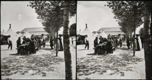 Les Sables-d'Olonne. Soldaten eines Militärlagers
