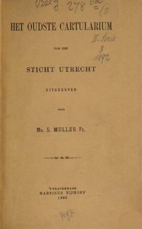Het oudste cartularium van het Sticht Utrecht