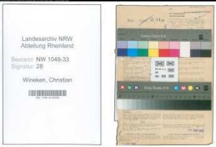 Entnazifizierung Christian Wineken , geb. 07.12.1900 (Lehrer)