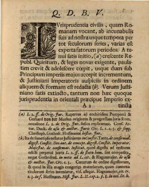 Brevis tractatio de fatis iurisprudentiae Romanae