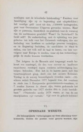 VI. Openbare werken