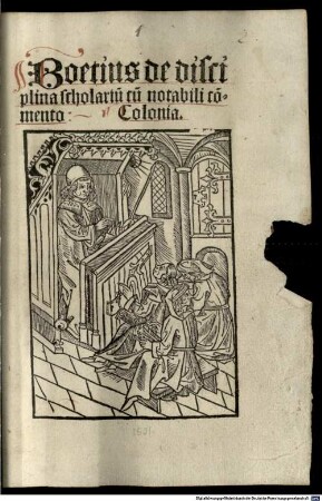 De disciplina scholarium : cum commento