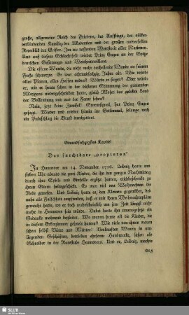 Einundsechzigstes Kapitel: Das furchtbare „propterea“