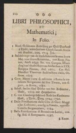 Libri Philosophici, Et Mathematici;