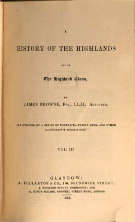 A history of the highlands and of the highland clans, 3
