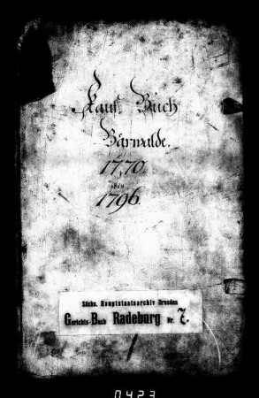 Gerichtshandelsbuch von Bärwalde (bei Radeburg), Bd. 1