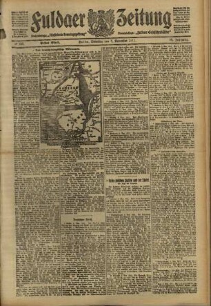 Erste Ausgabe vom Dienstag, den 07. November 1911.
