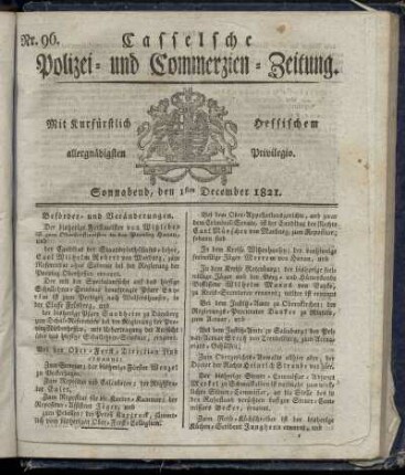 Nr. 96, Sonnabend den 1sten December. 1821