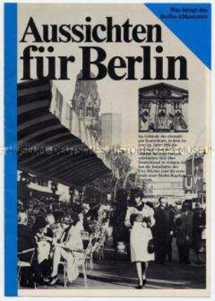 Sonderdruck der Bundesregierung zum Berlin-Abkommen 1971