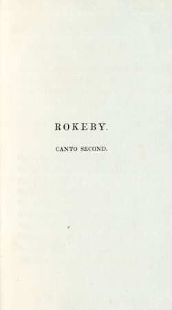 Rokeby. Canto Second