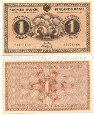 Finnland, Banknote, 1 Markka