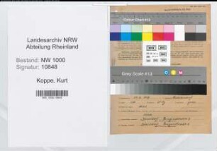 Entnazifizierung Kurt Koppe, geb. 19.02.1887 (Telegrafeninspektor)