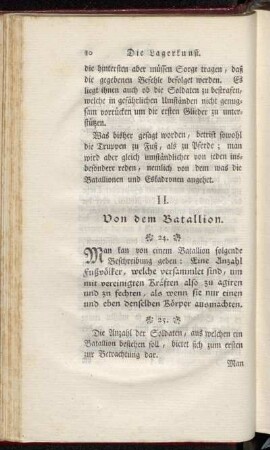 II. Von dem Batallion.