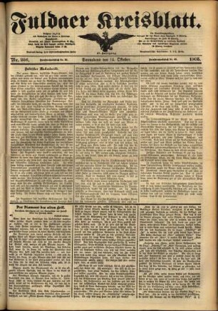 Erste Ausgabe vom Samstag, den 14. Oktober 1905.