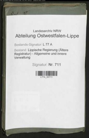 Die Unterhaltung der Kaserne für durchziehende Truppen zu Lemgo (später Hauptsteueramt), Bd. 5