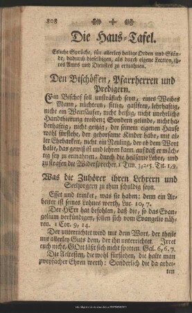 Die Haus-Tafel