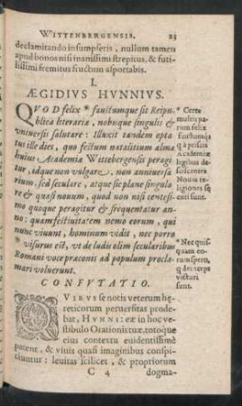 I. Aegidius Hunnius