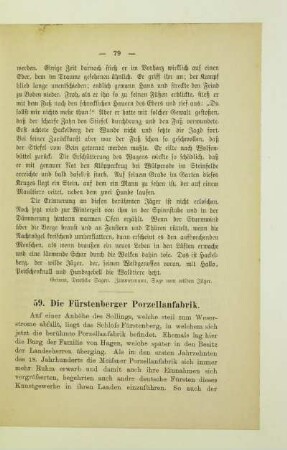 59. Die Fürstenberger Porzellanfabrik
