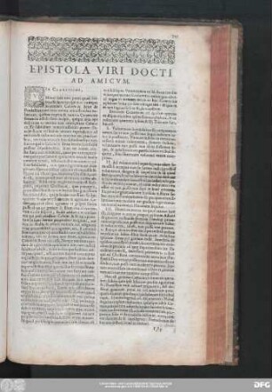 Epistola Viri Docti Ad Amicum.